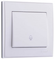 Lezard RAIN Кнопка звонка СУ 1 кл. бел. (корпус PC) 703-0202-103