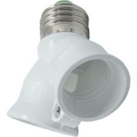 Ecola патрон-переходник с цоколя E27 на 2хE27 Белый A7T27WEAY (10!)