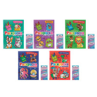 ПРОФ-ПРЕСС Раскраска с мелками, бумага, 16,5х23см, 16 стр, 5 дизайнов