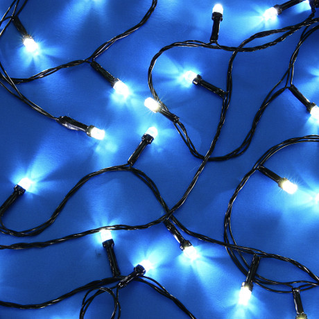 СНОУ БУМ Гирлянда эл. вьюн 30м, 300LED, белый, 8 режимов, ПВХ черный, 220В