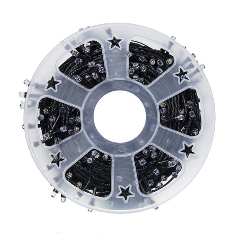 СНОУ БУМ Гирлянда эл. вьюн 30м, 300LED, белый, 8 режимов, ПВХ черный, 220В