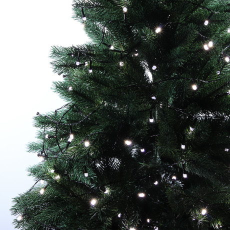 СНОУ БУМ Гирлянда эл. вьюн 30м, 300LED, белый, 8 режимов, ПВХ черный, 220В