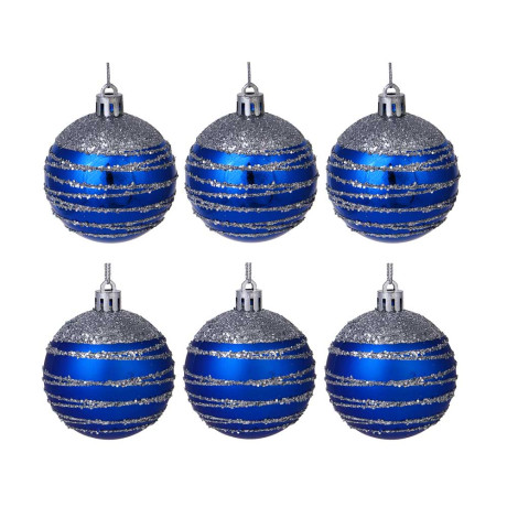 СНОУ БУМ Набор шаров 6 см, 6 шт, синий, 26-130