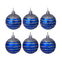 СНОУ БУМ Набор шаров 6 см, 6 шт, синий, 26-130