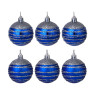 СНОУ БУМ Набор шаров 6 см, 6 шт, синий, 26-130