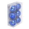 СНОУ БУМ Набор шаров 6 см, 6 шт, синий, 26-130