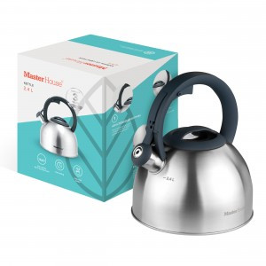 Чайник со свистком Antonio 2,4л стальной, графит, 75359 Master House