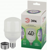ЭРА GREEN LINE лампа св/д высокомощн. E27/E40 40W(4000lm) 6500K 6K 85x185 67048