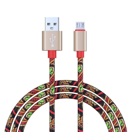 FORZA Кабель для зарядки Жар Птица Micro USB, 1м, 1.5А, кожаная оплётка, 4 цвета, пакет