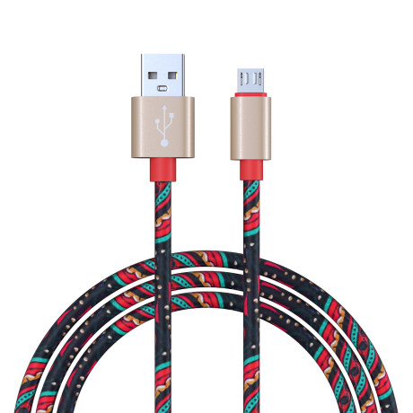 FORZA Кабель для зарядки Жар Птица Micro USB, 1м, 1.5А, кожаная оплётка, 4 цвета, пакет