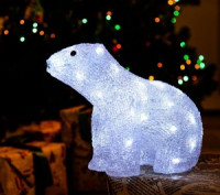 Фигура новогод. Белый медведь 2.5W 40LED белый 31x15x25см ULD-M3125-040/STA  IP20 Uniel