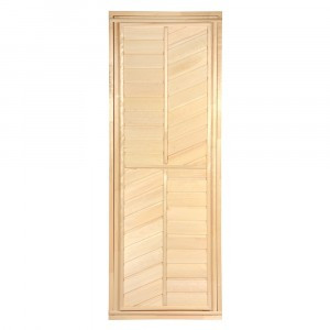 Дверь деревян глух гориз-диаг 27кг/1,9х0,7м липа/короб сосна компл ручки/петли 32215 Банные штучки