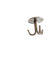 Крючок подвесной потолочный малый тройной чёрный Ø 50мм длина  50мм