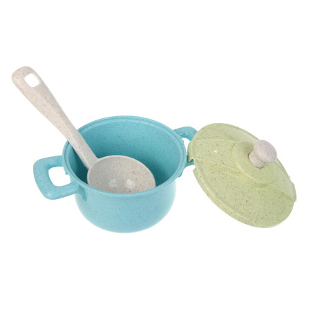 ИГРОЛЕНД Игровой набор посуды "Экопластик", 14 предметов, пластик, 29х10х20 см