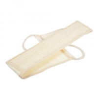 Мочалка из люфы, лента с сегментами, с хлопком, 80х8,5 см (98х8,5 см с ручками) Банные штучки