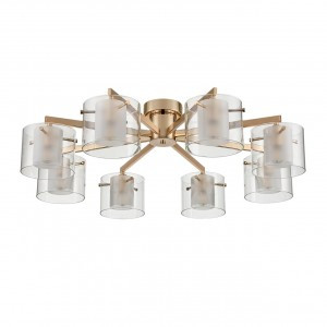 LUMION 6587/8C MODERNI LN25 зол./прозр., мет./стекло люстра E14 8x40W 220V VERDI