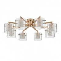 LUMION 6587/8C MODERNI LN25 зол./прозр., мет./стекло люстра E14 8x40W 220V VERDI