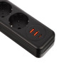 BY Удлинитель, сетевой фильтр Black 5 розеток, 3 м, 2*USB, 1*type-C,выкл., 2500Вт, чёрный