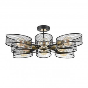 LUMION 8193/8C COUNTY LN25 черн./медный, мет. люстра E27 8x60W 220V VIVANA