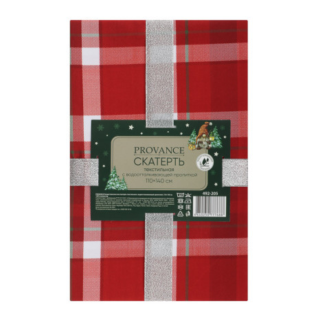PROVANCE Рождественская ель Скатерть текстильная с водоотталк.пропиткой, 110x140см, 100% полиэстер