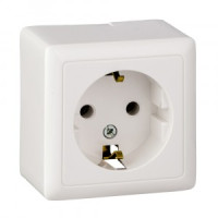 Systeme Electric Хит роз. ОУ 1 мест. бел. (пл.осн., земля) РА16-133-б (132!)