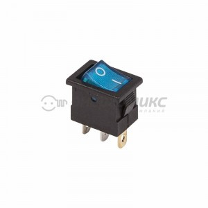 Rexant выкл клавишный 12V 15А (3с) ON-OFF синий с подсв. Mini (RWB-206-1, SC-768) (10!) 36-2171