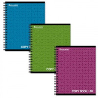 Тетрадь 48л. BRAUBERG ЭКО, гребень, клетка, обложка мелов. карт., &quot;Монохром 2&quot;, 3 вида, 402046