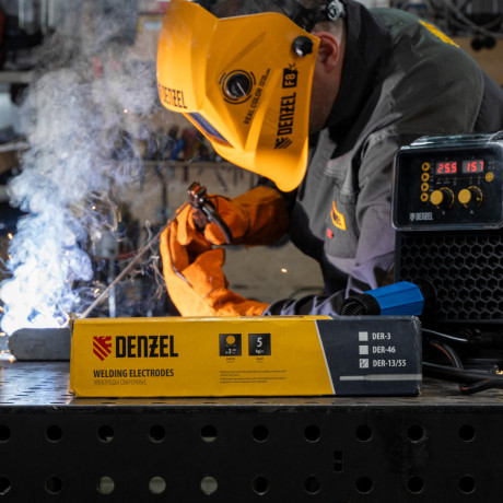 Электроды DER-13/55, диам. 3 мм, 5 кг, основное покрытие Denzel