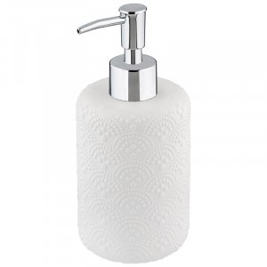 Дозатор для жидкого мыла Istanbul 460мл,керамика/хром пластмасса,106613/ Leonord