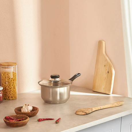 Стрейтон Ковш 16х9,5см, 1,4л, со стекл. крышкой