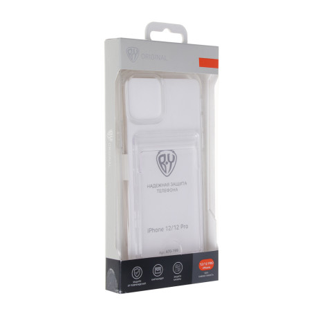 BY Чехол для смартфона Прозрачный, iP - 12/12 pro, картхолдер, силикон