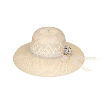 GALANTE Шляпа женская, р.58, 100% полиэстер, бежевый, ВЛ25-23
