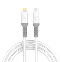 BY Кабель для зарядки Powerful Type-C-iP,1м, 2.4А, Быстрая зарядка PD, 22W, белый
