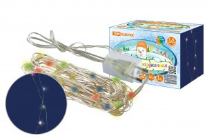 Гирлянда-нить "Роса105" Конский хвост 7нитей (1,5м) x 15LED разноцв. 250V TDM SQ0361-0061