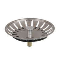 Сеточка-фильтр сменная, для кухонной мойки, d=77 мм, нерж.сталь, хром