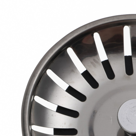 Сеточка-фильтр сменная, для кухонной мойки, d=77 мм, нерж.сталь, хром