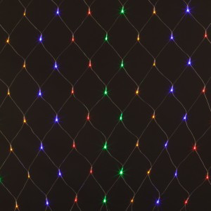 EUROSVET Гирлянда-сеть 100LED разноцв. 1,5*1,м., 8 реж., провод 3м., проз.IP20 300-001 a044093