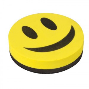 Стиратель магнитный д/магнитно-маркерной доски 90 мм "Смайлик", STAFF, упаковка с подвесом, 236751