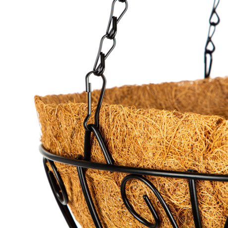 Кашпо подвесное с декором, с кокосовой корзиной, диаметр, 30 см Palisad