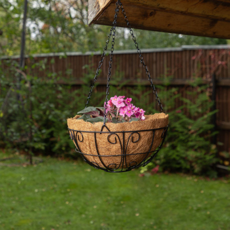 Кашпо подвесное с декором, с кокосовой корзиной, диаметр, 30 см Palisad