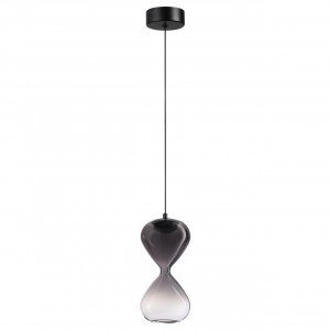 ODEON LIGHT 5092/4LA PENDANT ODL25 415 черн /дымч.град./прозр./стекло Подвес 4W 4000K 388lm GLESSI