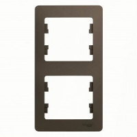 Systeme Electric GLOSSA рамка СУ 2 мест. шоколад (вертик.) GSL000806 (5!)