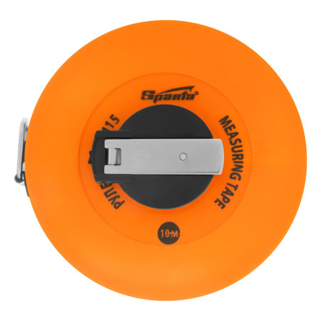 Рулетка геодезическая, 10 м х 12,5 мм, лента ПВХ, закрытый круглый корпус Sparta