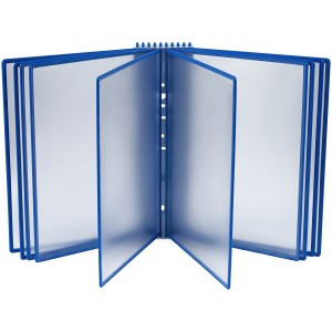 Демосистема настенная OfficeSpace с 10 панелями А4, синяя Арт.359491