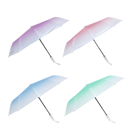 Зонт автомат, усиленный, стекловолокно, металл, пластик, ПЭ, винил, d103см, 10 спиц, 4 цвета