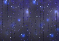 Гирлянда-занавес ул. Св/д дождь 2х1,5м/20нит, мерц,бел.пров, СИНИЕ 360LED без б/п 235-223 Neon Night