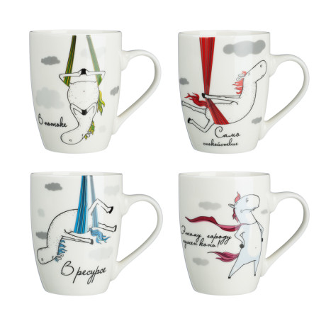 MILLIMI В полете Кружка, 340мл, 4 дизайна, фарфор