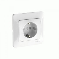 Systeme Electric GLOSSA роз. СУ 1 мест. (земля) штор, 16А (автоклеммы) БЕЛЫЙ GSL000144S (15!)