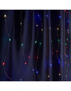 Feron Гирлянда-занавес (USB) Роса 240LED 2x2м, разноцв. IP20 шнур 2м, пульт в/к CL590 41637