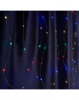Feron Гирлянда-занавес (USB) Роса 240LED 2x2м, разноцв. IP20 шнур 2м, пульт в/к CL590 41637